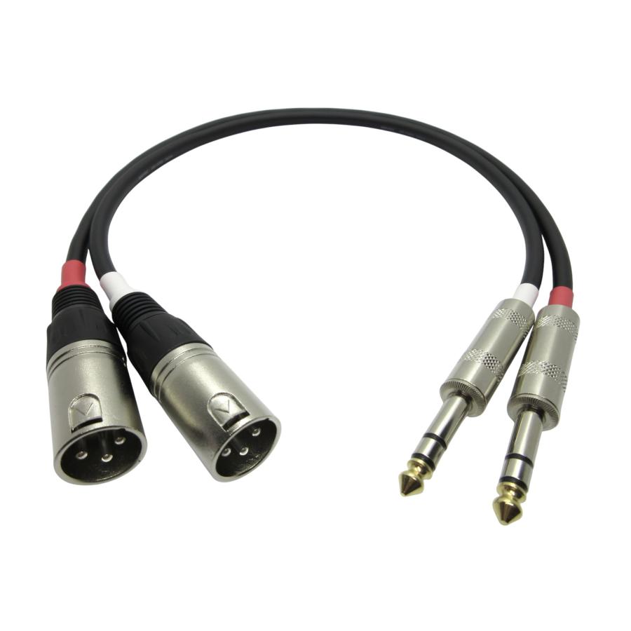 XLR-TRSフォンケーブル 2本1セット | ケーブル：立井電線 SOFTEC MIC