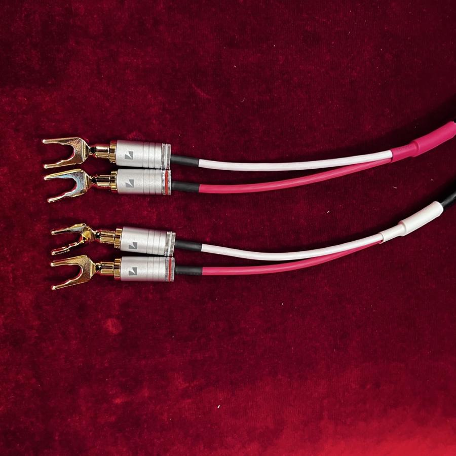 LUXMAN SPケーブル/2mペア+両端Yラグ完成品】LUXMAN JPS-100/2mペア +