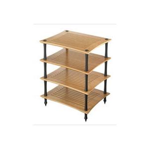 QUADRASPIRE (クアドラスパイア) オーディオラック Q4D VENT 棚板:ナチュラルチェリー ブラックポール