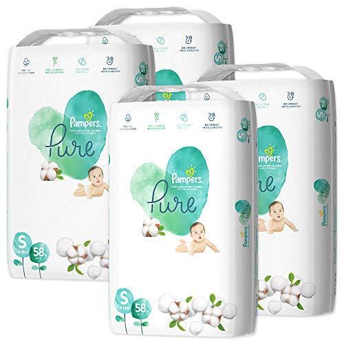 楽天ランキング1位 テープ Sサイズ パンパース オムツ 肌へのいちばん Pure ピュア 4 8kg 232枚 58枚 4パック ケース品 海外最新 Studiostodulky Cz