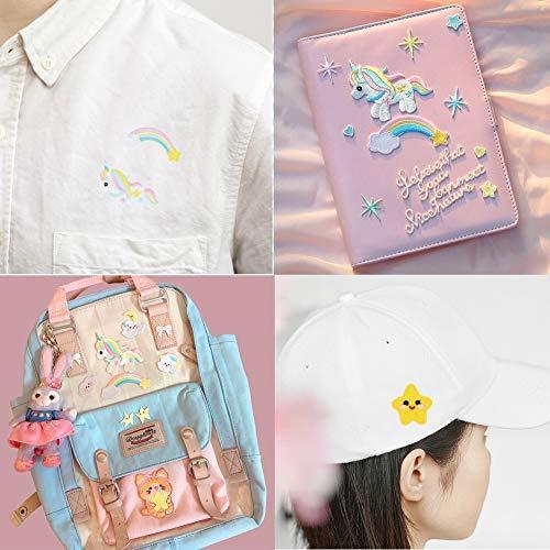 超ポイント祭 期間限定 ワッペン アイロン刺繍 Muncvy アップリケ Diy服 動物 モチーフ ユニコーン 雲 虹 星 可愛い装飾 保育園 幼稚園 パ ワッペン Www We Job Com
