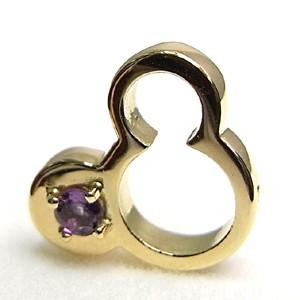 完成品 正規品 大好きなディズニーキャラクターといつも一緒に ディズニー誕生石入りベビーリング イエローゴールド ２月 アメシスト レディースアクセサリー Dagl Tg