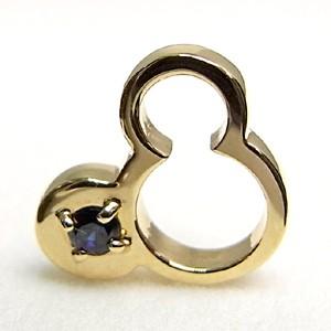 大人女性の ディズニー誕生石入りベビーリング イエローゴールド ９月 サファイヤ 正規品 大好きなディズニーキャラクターといつも一緒に レディースアクセサリー