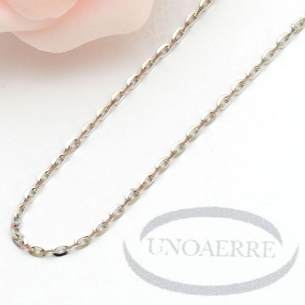 ウノアエレ【UNOAERRE】K18WGホワイトゴールド ネックレス あずき