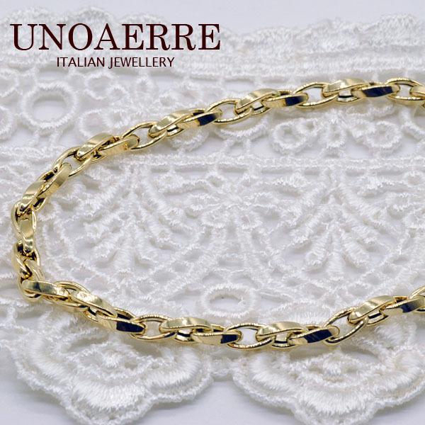 ウノアエレ【UNOAERRE】K18イエローゴールド ブレスレット 27829# 人気