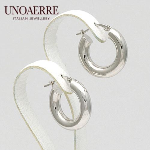 ウノアエレ フープピアス K18WG ホワイトゴールド