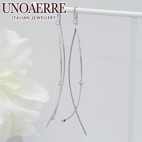 ウノアエレ　ピアス　ホワイトゴールド　スクエアデザインunoaerre UNOAERRE K18ホワイトゴールド・白蝶貝デザインピアス 26195