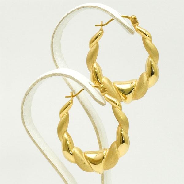 ウノアエレ　UNOAERRE K18イエローゴールド フープピアス　#2472(30866円)