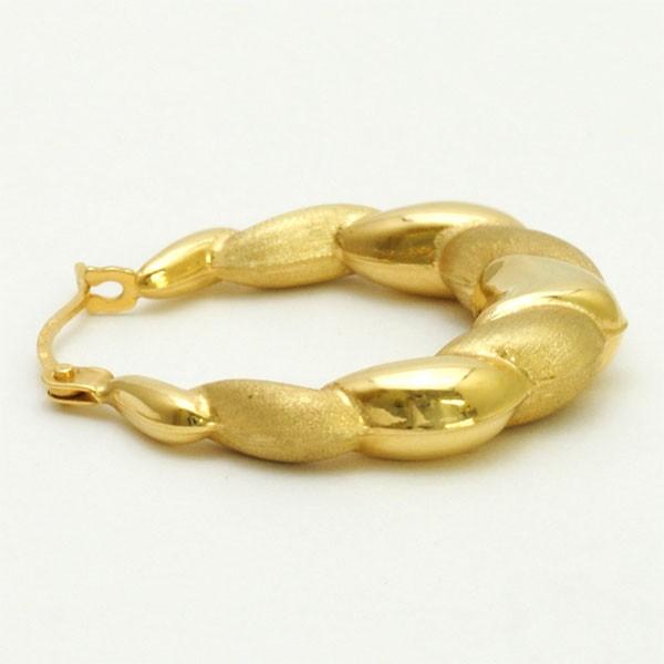 動作確認 ウノアエレ　UNOAERRE K18イエローゴールド フープピアス　#2472 【EI8830825073】(30866円)