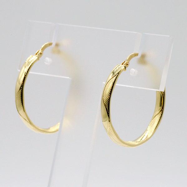 UNOAERRE（ウノアエレ） UNOAERRE K18YGイエローゴールド フープピアス