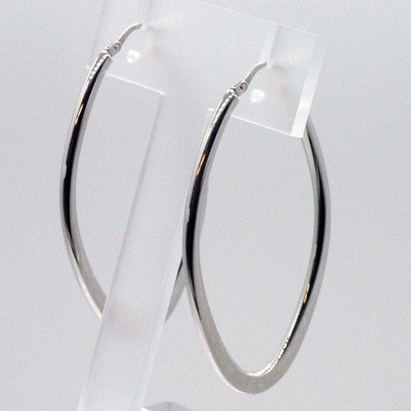 UNOAERRE（ウノアエレ） UNOAERRE K18WGホワイトゴールド フープピアス