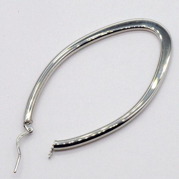 UNOAERRE（ウノアエレ） UNOAERRE K18WGホワイトゴールド フープピアス