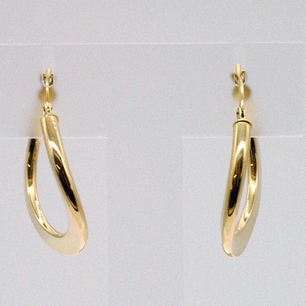 UNOAERRE ウノアエレ K18YGイエローゴールド フープピアス 27889