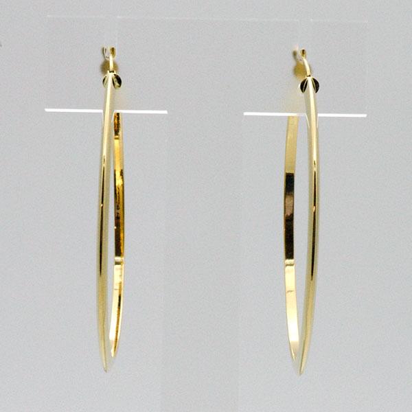 UNOAERRE（ウノアエレ） UNOAERRE K18イエローゴールド フープピアス