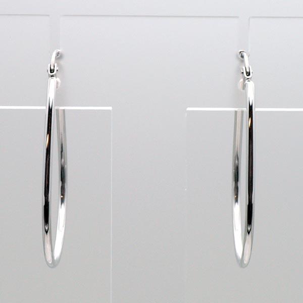 ウノアエレ　K18ホワイトゴールド　スクエアフープピアス UNOAERRE K18ホワイトゴールドフープピアス 31343 | UNOAERRE