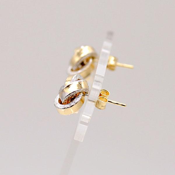 ウノアエレ【UNOAERRE】K18イエロー/ホワイトゴールド ピアス　26166#2702の画像