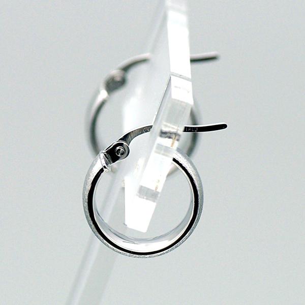 ウノアエレ【UNOAERRE】K18ホワイトゴールド フープピアス 32465#2715の画像