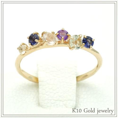 K10ゴールド マルチ リング 10金 イエローゴールド K10シリーズ #11号