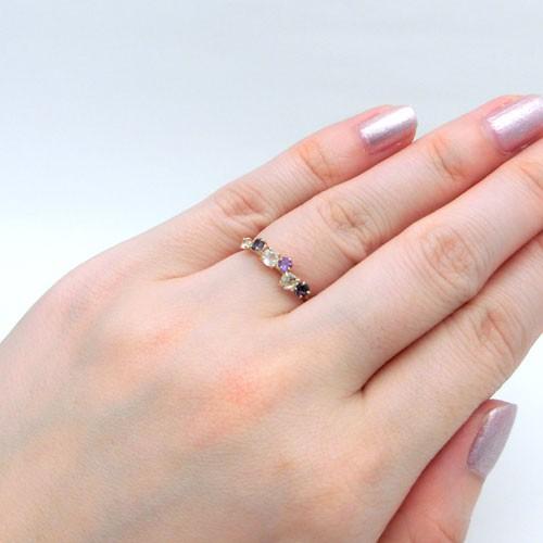 K10 リング　ゴールドリング　マルチカラー　イエローゴールド　10.5号 K10ゴールド マルチ リング 10金 イエローゴールド K10シリーズ #11号