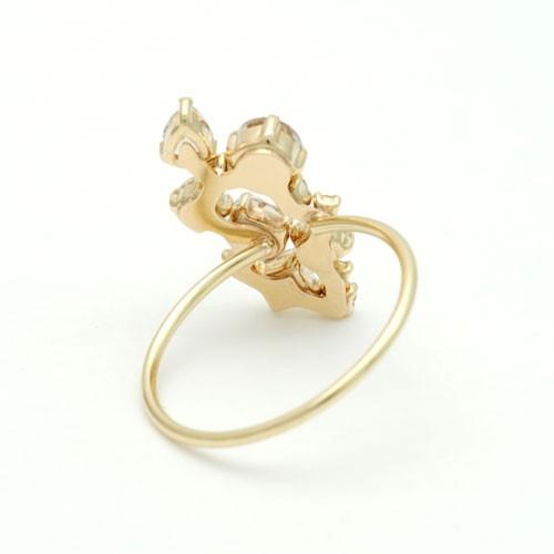 K10 トパーズリング 11号 K10ゴールド トパーズ リング 10金 イエローゴールド K10