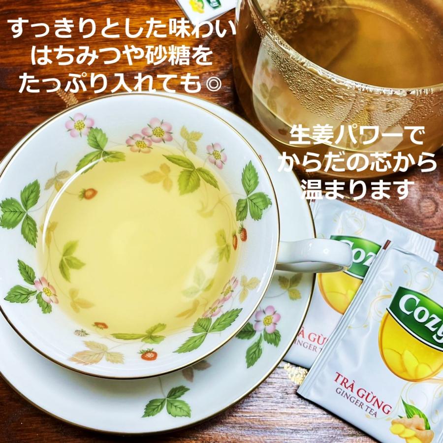 ベトナム産生姜茶 Cozy ティーバッグ20袋入 健康 ジンジャーティー 温活 生姜湯 冷え改善 ダイエット 無糖 茶 紅茶 GINGER TEA |  | 01