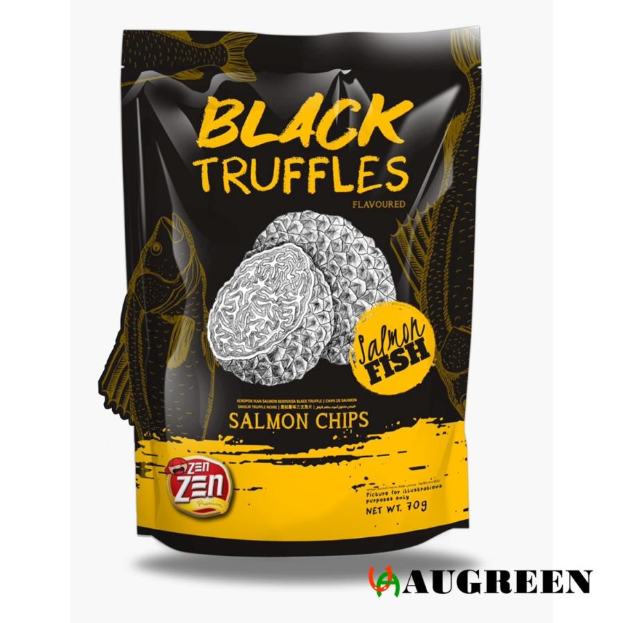 ZENZEN サーモンチップス 70g  オリジナル ブラックトリュフ わさび マレーシア 進化系 スナック 鮭 おつまみ 菓子 チップ せんべい おやつ 海外 |  | 02