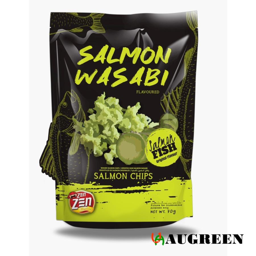 ZENZEN サーモンチップス 70g  オリジナル ブラックトリュフ わさび マレーシア 進化系 スナック 鮭 おつまみ 菓子 チップ せんべい おやつ 海外 |  | 03