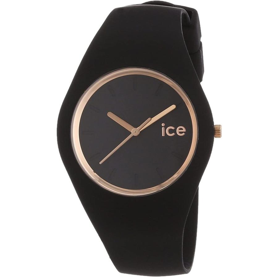 [アイスウォッチ]ICE WATCH 腕時計 ウォッチ ice glam 34mm ブラック×ローズゴールド シリコンラバーベルト 10気圧防水 レデ レディース腕時計