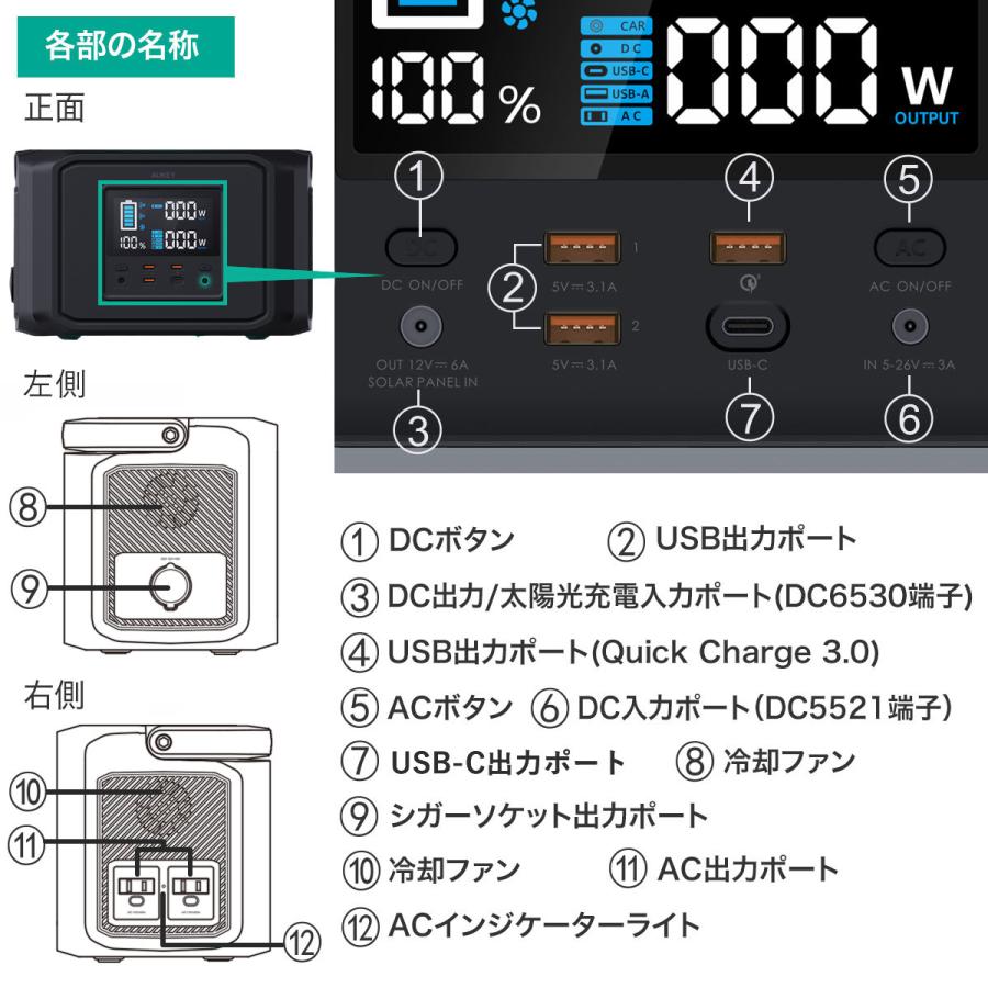 ポータブル電源 600Wh以上 在宅勤務 リモートワーク 2年保証 大容量 