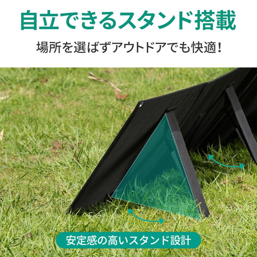 AUKEY ソーラーパネル ソーラーチャージャー 60W 防災 折りたたみ式