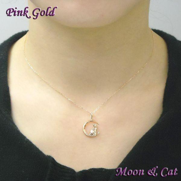 ネックレス ムーンストーン k10pg 月 レディース 50代 40代 60代 30代