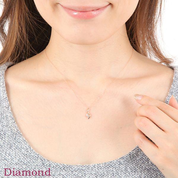 ダイヤモンド ネックレス 一粒 0.1ct 4月誕生石 天然石 0.1カラット 10金ピンクゴールド レディース 50代 40代 60代 30代 20代 k10pg シンプル 妻 彼女 ギフト | ブランド登録なし | 04
