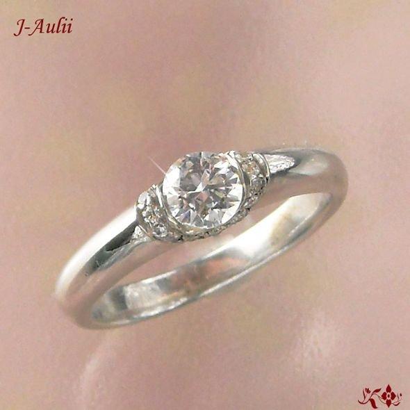 CZ ダイヤモンド 一粒 リング シルバー925