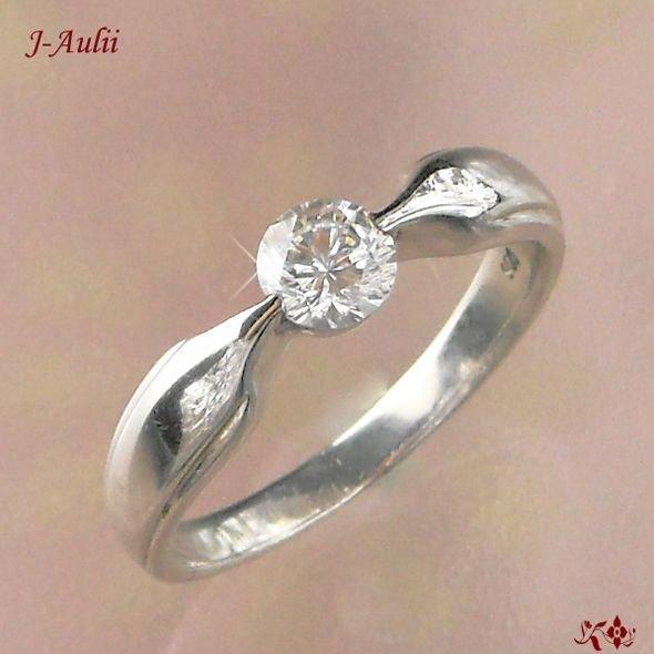 CZ ダイヤモンド 一粒 リング シルバー925