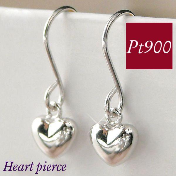 ピアス 揺れるタイプ プラチナ ハートモチーフ