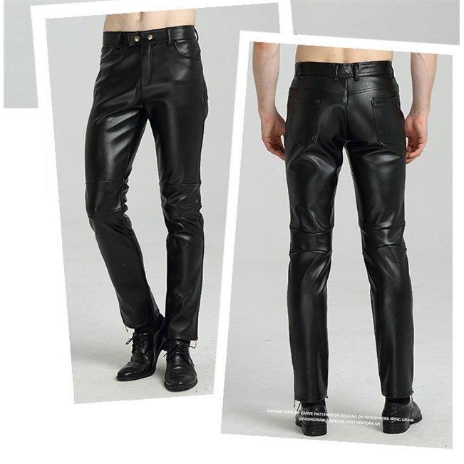 レザーパンツ メンズ スキニー スリム バイクウェア ライダースパンツ レザーズボン 皮パン 裏フリース 革パンツ 5年保証 革パンツ