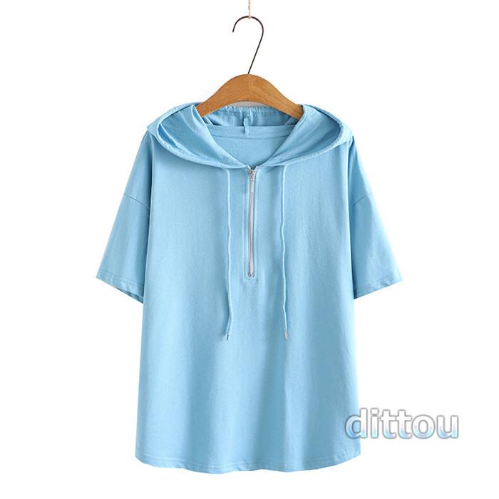 60 100kg対応 パーカー レディース 半袖パーカー ゆったり フード付き Tシャツ プルオーバー トップス 夏コーデ 無地 体型カバー 女性用 サマーウェア 008 Xqdm Sy2216 買い安 Yahoo 店 通販 Yahoo ショッピング