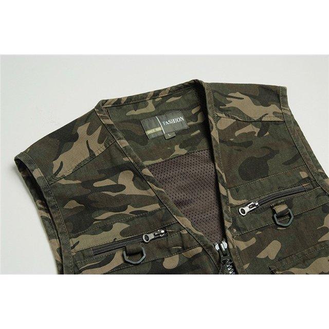 最安値挑戦 フィッシングベスト 迷彩ジャケット アウトドアベスト カメラマンウェア メンズ作業服 大きいサイズ 多機能 Materialworldblog Com