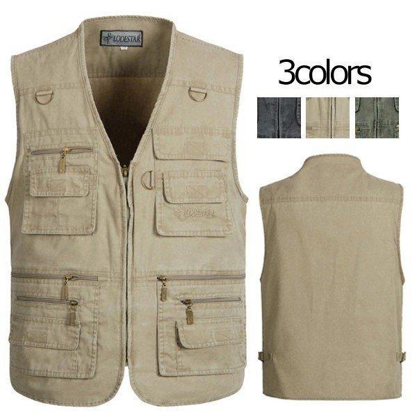 売店 ベスト フィッシングベスト メンズ トップス 釣りジャケット Vネック 多ポケット 多機能 アウトドア 撮影用 大きいサイズ 新作 Materialworldblog Com