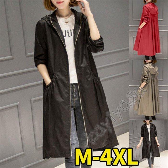 マウンテンパーカー レディース アウター ライトアウター ジャケット ロングコート スプリングコート フード付き おしゃれ ゆったり 秋