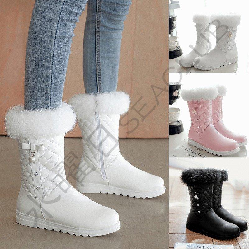 スノーブーツ スノーシューズ レディース 暖かい靴 ファーブーツ ショートブーツ 冬靴 オシャレ 人気 婦人 学生 ジュニア アンクルブーツ 裏起毛 可愛い 人気ブランドの