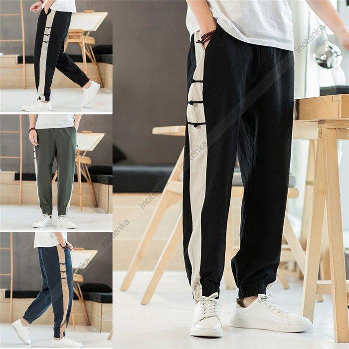 ジョガーパンツ メンズ 夏 切替配色 お洒落 楽なパンツ エスニック ゆったり イージーパンツ サルエルパンツ カジュアル 美脚 かっこいい お見舞い