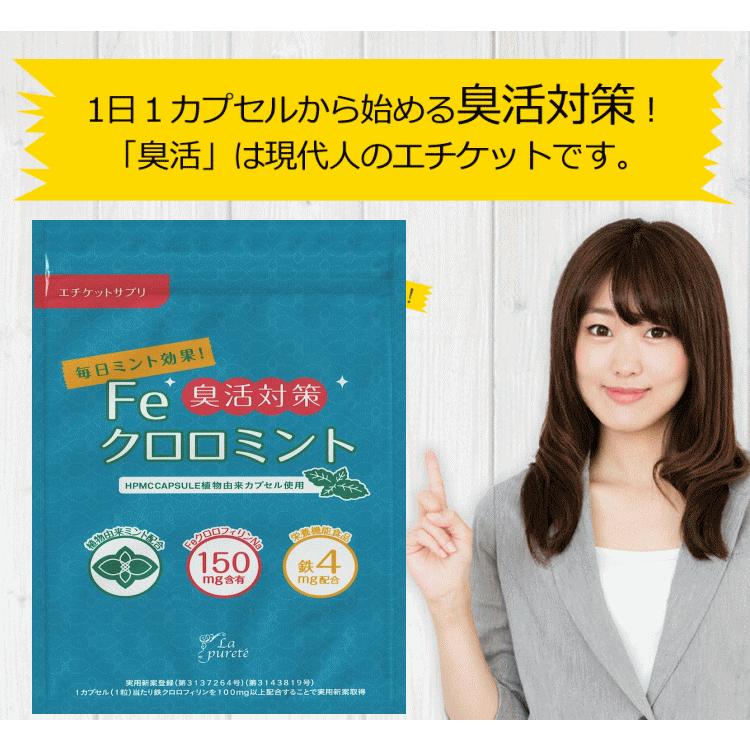 Feクロロミント８袋　ニオイ対策サプリ feクロロフィル　体臭 口臭 加齢臭　足のニオイ　頭皮のニオイ　ミント　クリックポスト送料無料 健康　 |  | 01