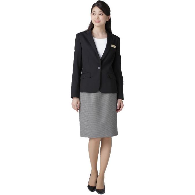 ボンマックス（BONMAX） スカート ストレッチスカート ひざ丈 千鳥格子