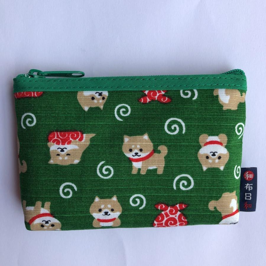 カードケース ポーチ 小銭入れ 豆柴のおつかい 犬 柴犬 日本製 前田染