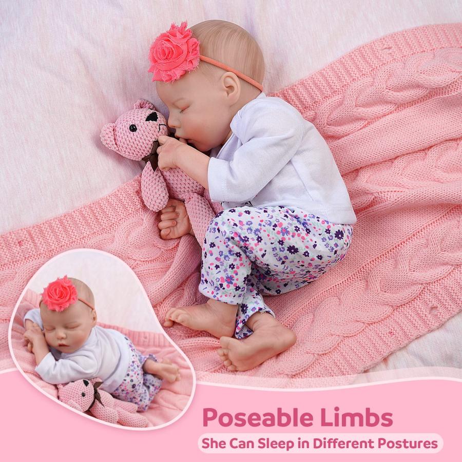 BABESIDE 本物そっくり リボーンドール - 17インチ ソフト リアル  