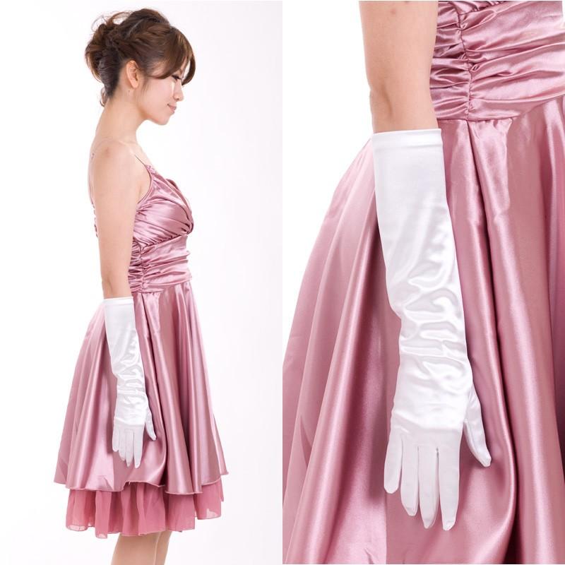 aurora サテンミディアムグローブ Sサイズ 日本製 約40cm ブライダル