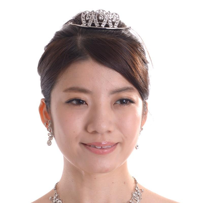 aurora ミニクラウンティアラ 91 日本製 国産 スワロフスキー 花嫁