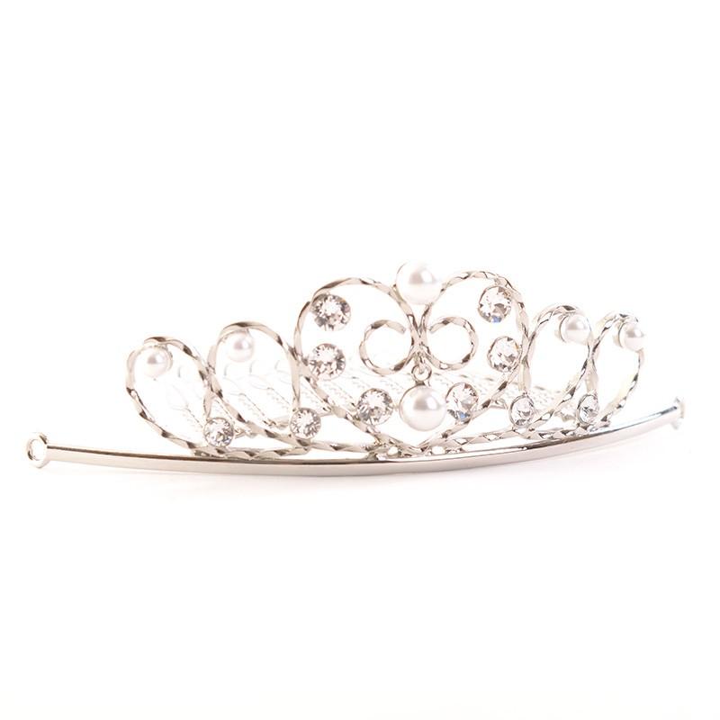 aurora パールハートミニティアラ 95 日本製 国産 スワロフスキー 花嫁