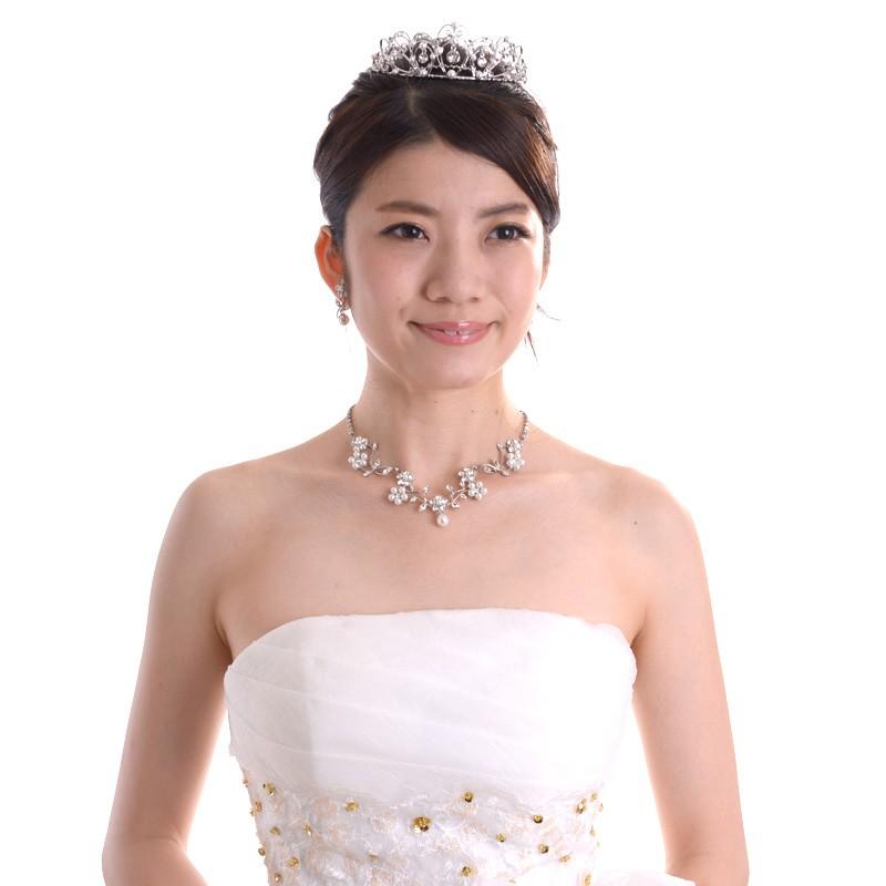 aurora 日本製フラワーネックレス 1721 スワロフスキー使用